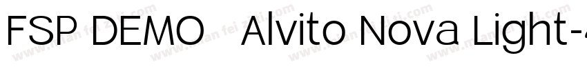 FSP DEMO   Alvito Nova Light字体转换